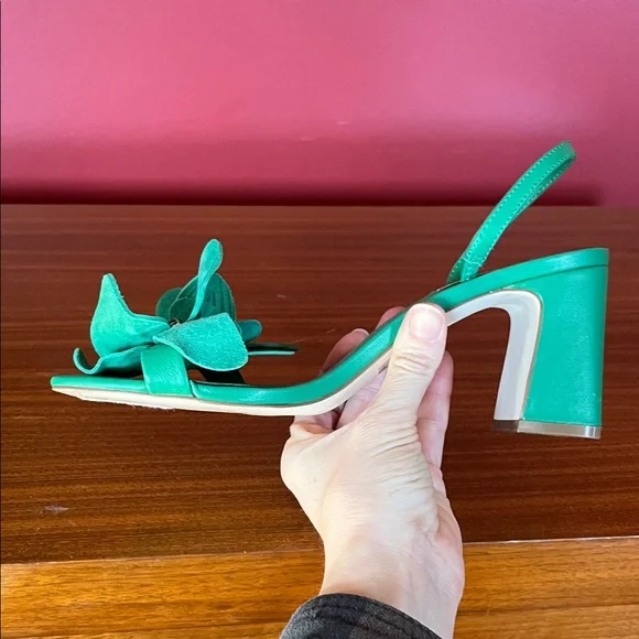 Wore once Steve Madden Teal Floral Heels - Picture 3 of 12